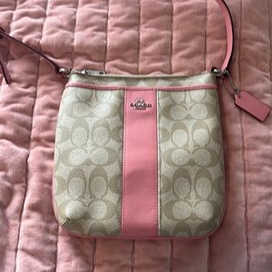 Coach pink cross body.